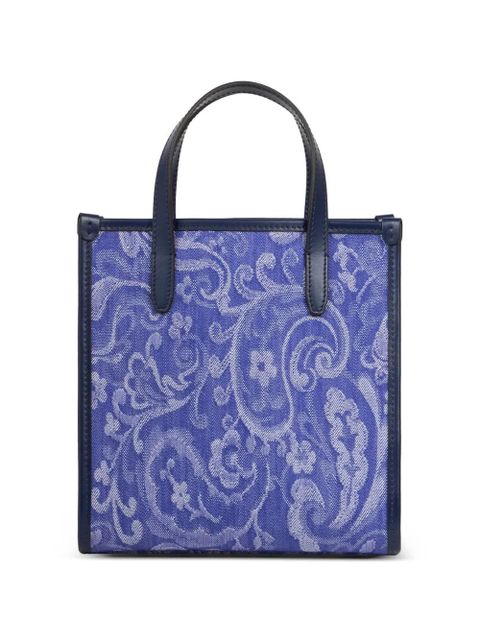 ETRO small Love Trotter jacquard pegasus tote bag - Purple - zdjęcie produktu nr 2