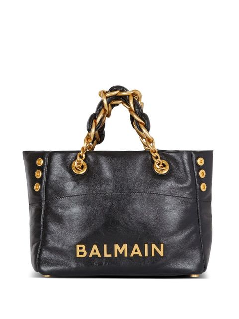 Balmain small 1945 Soft leather tote bag - Black - zdjęcie produktu nr 1