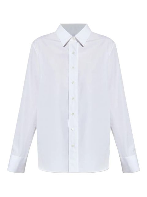 Givenchy logo-embroidered cotton shirt - White - zdjęcie produktu nr 1