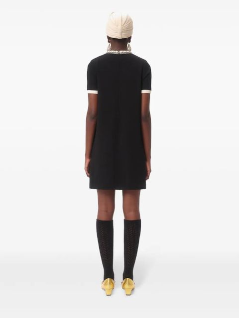 Valentino Garavani embroidered mini dress - Black