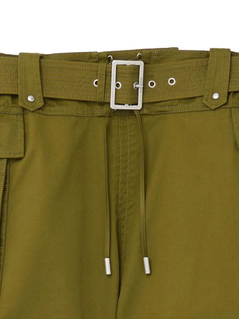 Alexander McQueen belted cargo shorts - Green - zdjęcie produktu nr 2