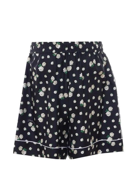 Dolce & Gabbana floral-print silk shorts - Black - zdjęcie produktu nr 2