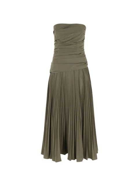 Simkhai Aria pleated strapless dress - Green - zdjęcie produktu nr 1