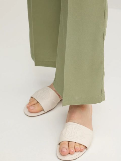 United Colors of Benetton spodnie damskie kolor zielony proste high waist 4T91DF099