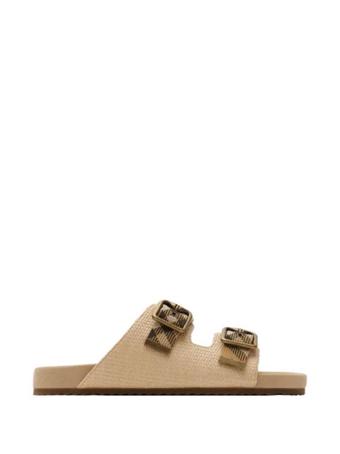 Burberry raffia-effect Urchin sandals - Neutrals - zdjęcie produktu nr 1