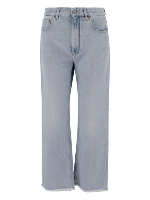 Valentino Garavani frayed straight-leg jeans - Blue - zdjęcie produktu nr 1