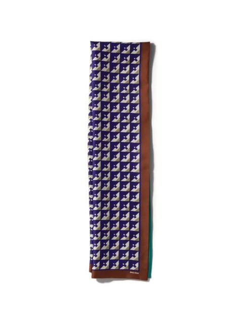 Miu Miu logo-printed scarf - Blue - zdjęcie produktu nr 1