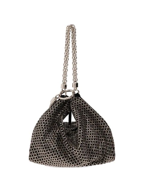 Jimmy Choo Callie crystal-embellished clutch bag - Black