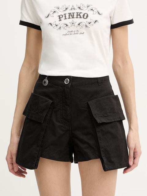 Pinko szorty cargo damskie bawełniane - zdjęcie produktu nr 1