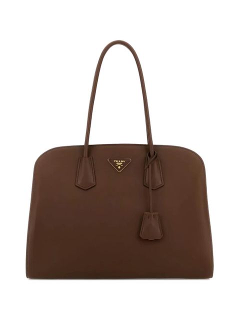 Prada leather tote bag - Brown - zdjęcie produktu nr 1