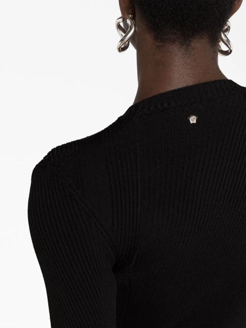 Versace cut-out-detailing asymmetric jumper - Black - zdjęcie produktu nr 2