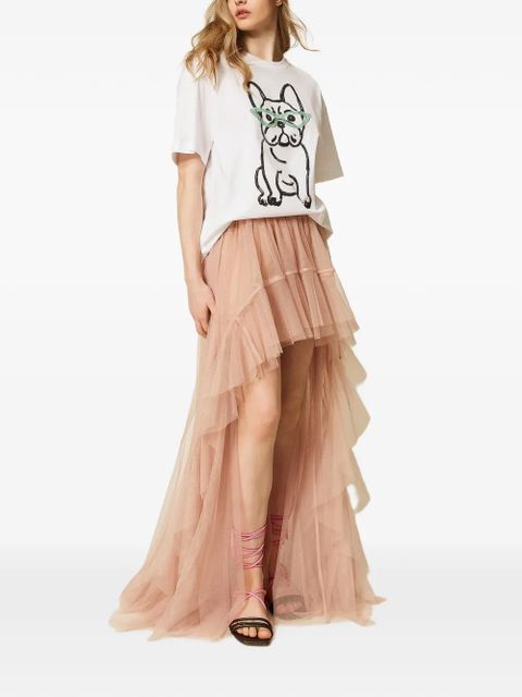 TWINSET x Myfo asymmetric tulle skirt - Neutrals - zdjęcie produktu nr 2