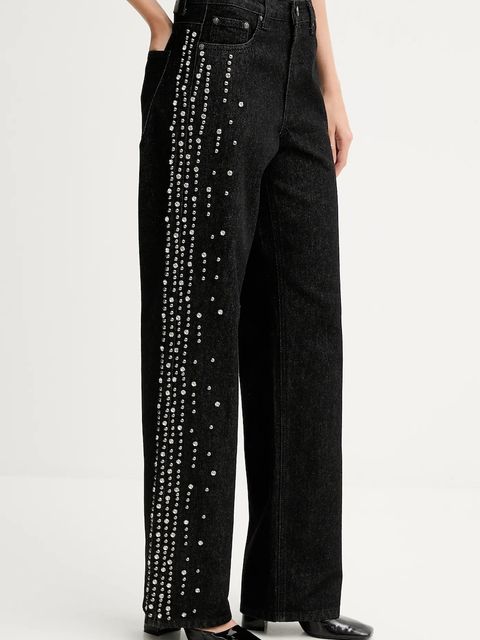 Gestuz jeansy damskie kolor czarny 10910795