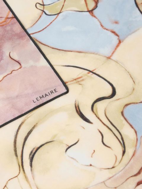 LEMAIRE watercolour-print pareo - Neutrals - zdjęcie produktu nr 2