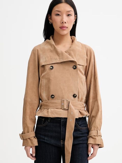 Marc O'Polo kurtka oversize damska zamszowa - zdjęcie produktu nr 1