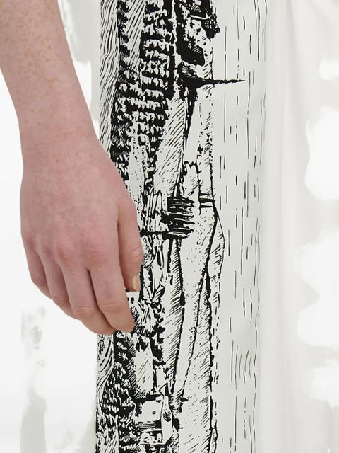 Ferragamo silk trousers - White