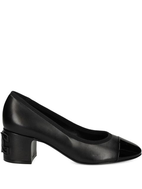 Casadei 55mm block-heel cap-toe pumps - Black - zdjęcie produktu nr 1