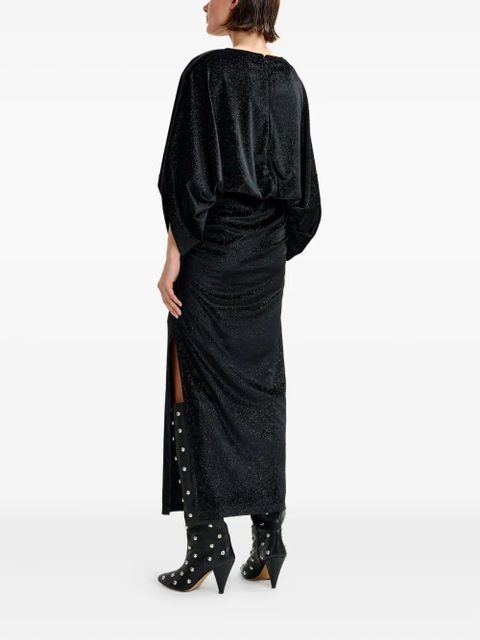 Essentiel Antwerp Ividence draped cape maxi dress - Black